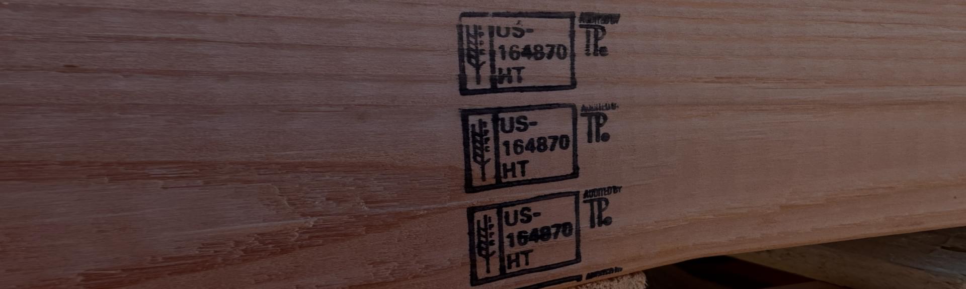 Heat Treated ISPM-15 Export Certification Banner